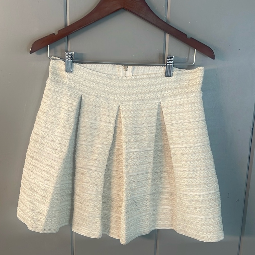 Ginger G Pleated Skirt Minimalist Clean Girl Old Money Quiet Luxury Beige Cream